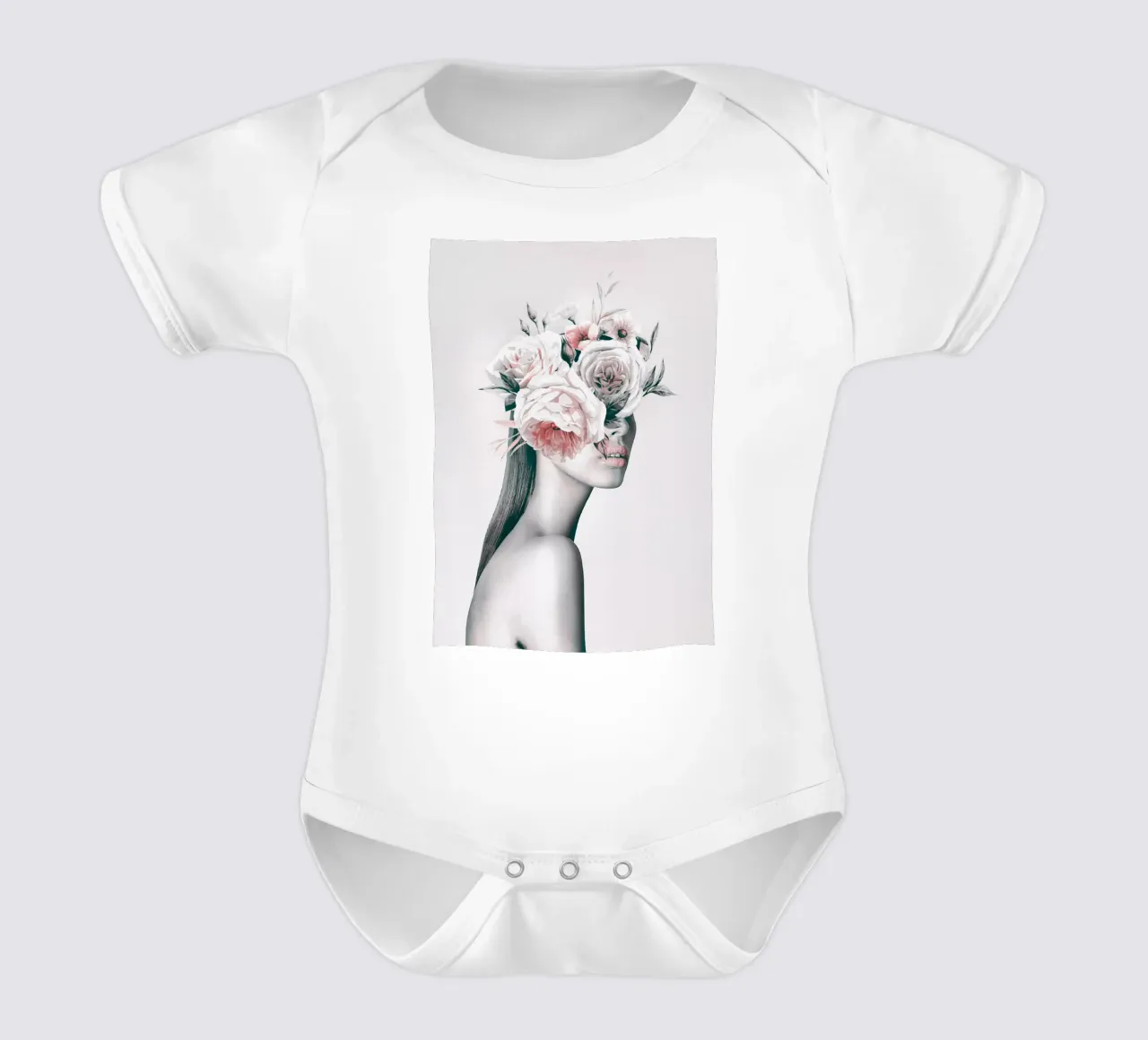 DONNA CON FIORI 11 body neonato maniche corte da dada22