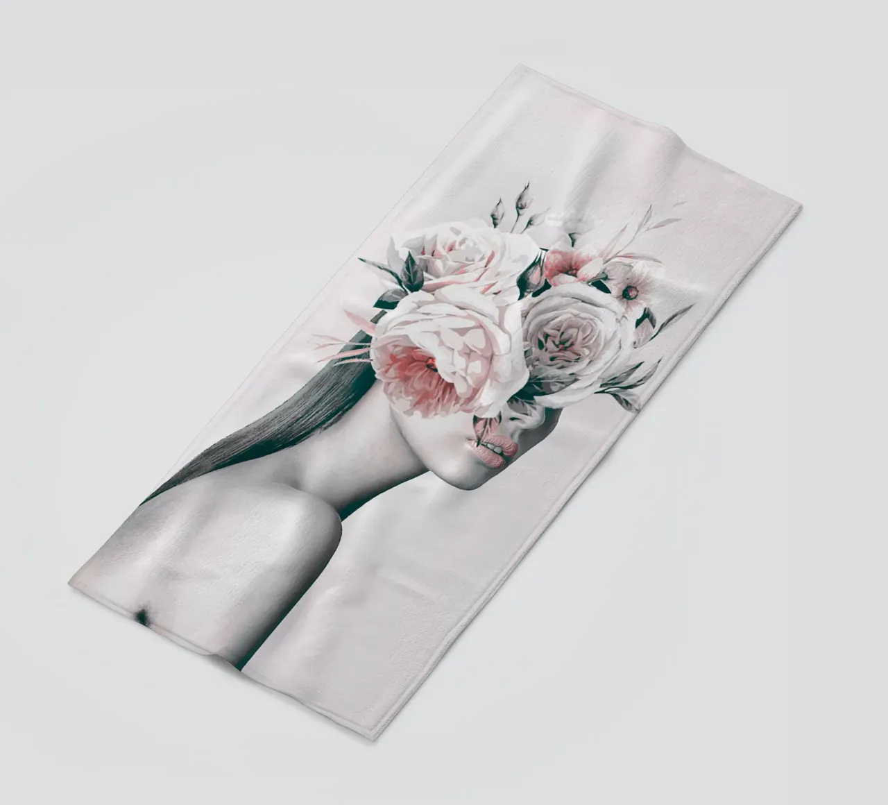 DONNA CON FIORI 11 telo mare da dada22