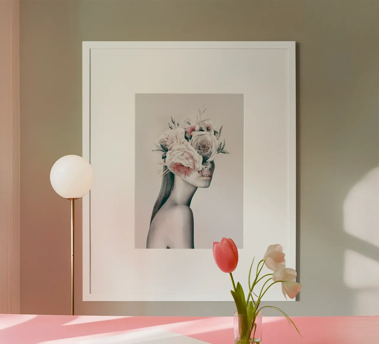 FEMME AVEC DES FLEURS 11 poster de dada22