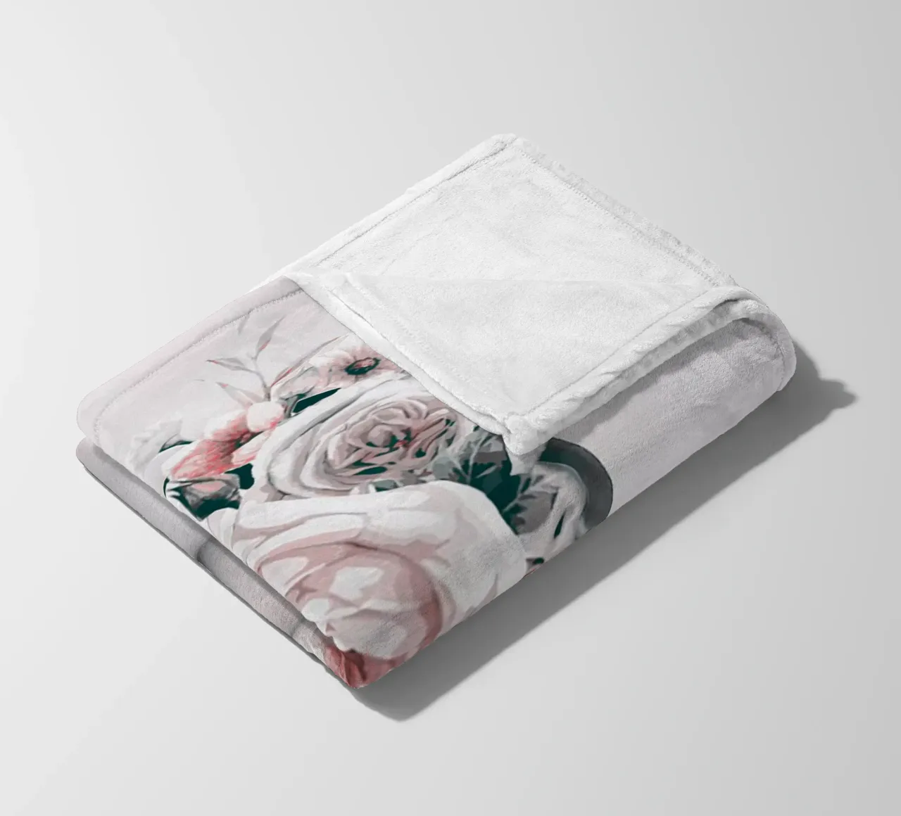 DONNA CON FIORI 11 coperta in pile da dada22