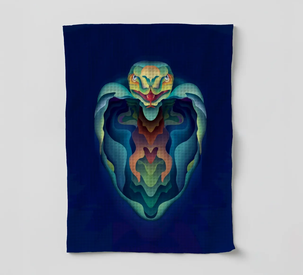Serpente dello zodiaco canovaccio da cucina da Artascy Art