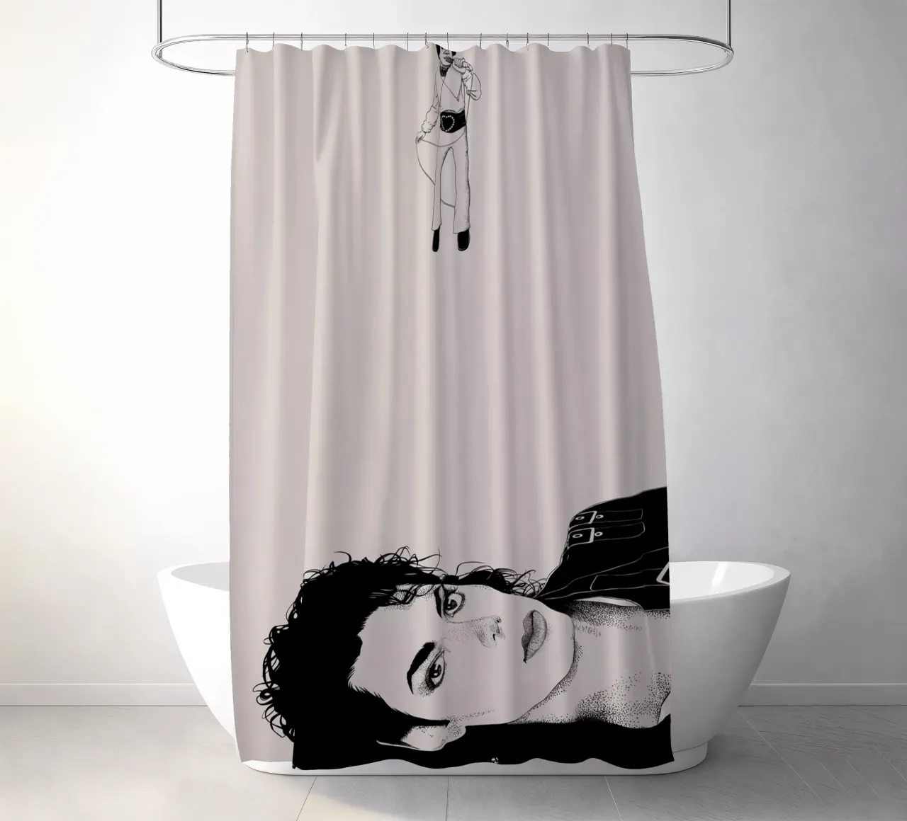 Michael Jackson - No Childhood shower curtain by Artascy Art