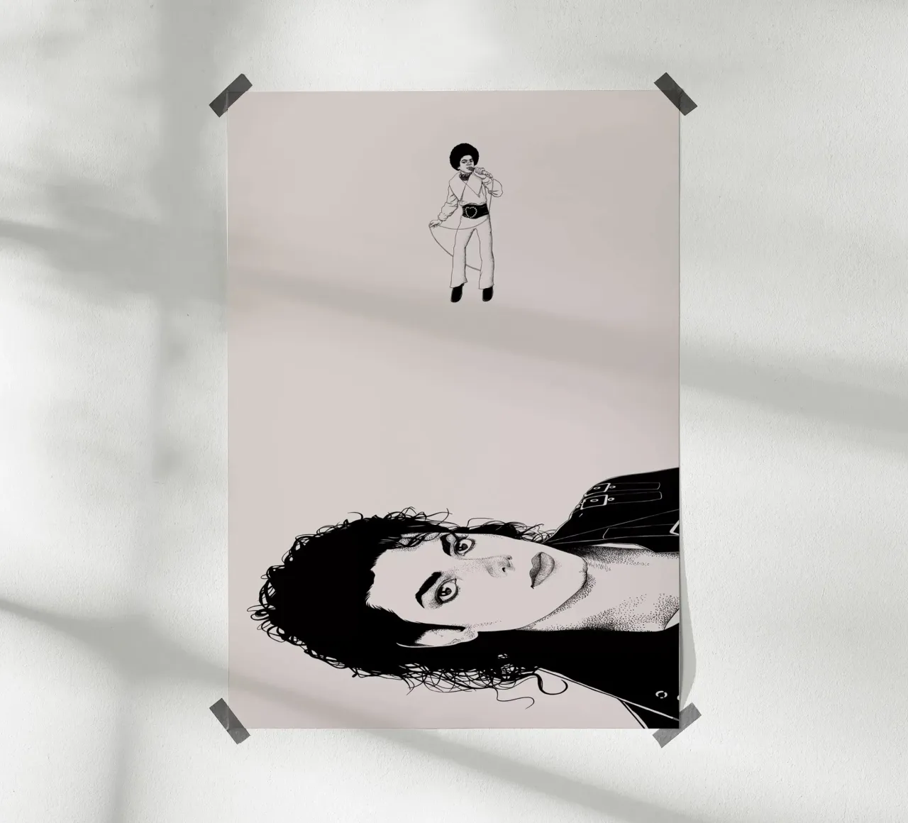 Michael Jackson - Nessuna infanzia poster con telaio in legno da Artascy Art