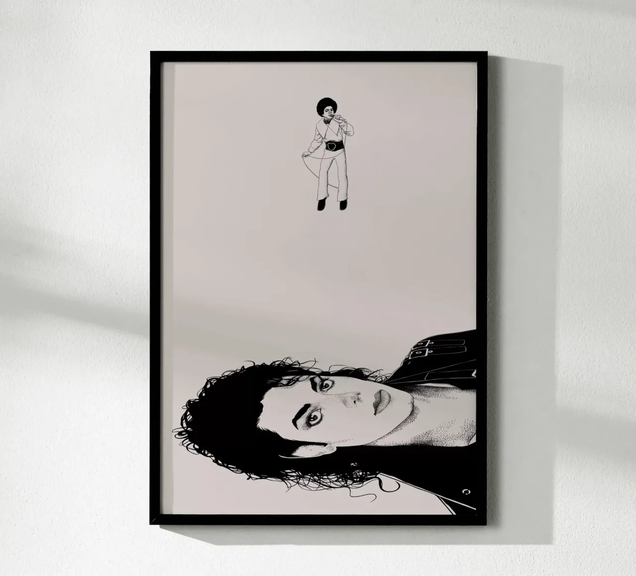 Michael Jackson - Nessuna infanzia poster con telaio in legno da Artascy Art