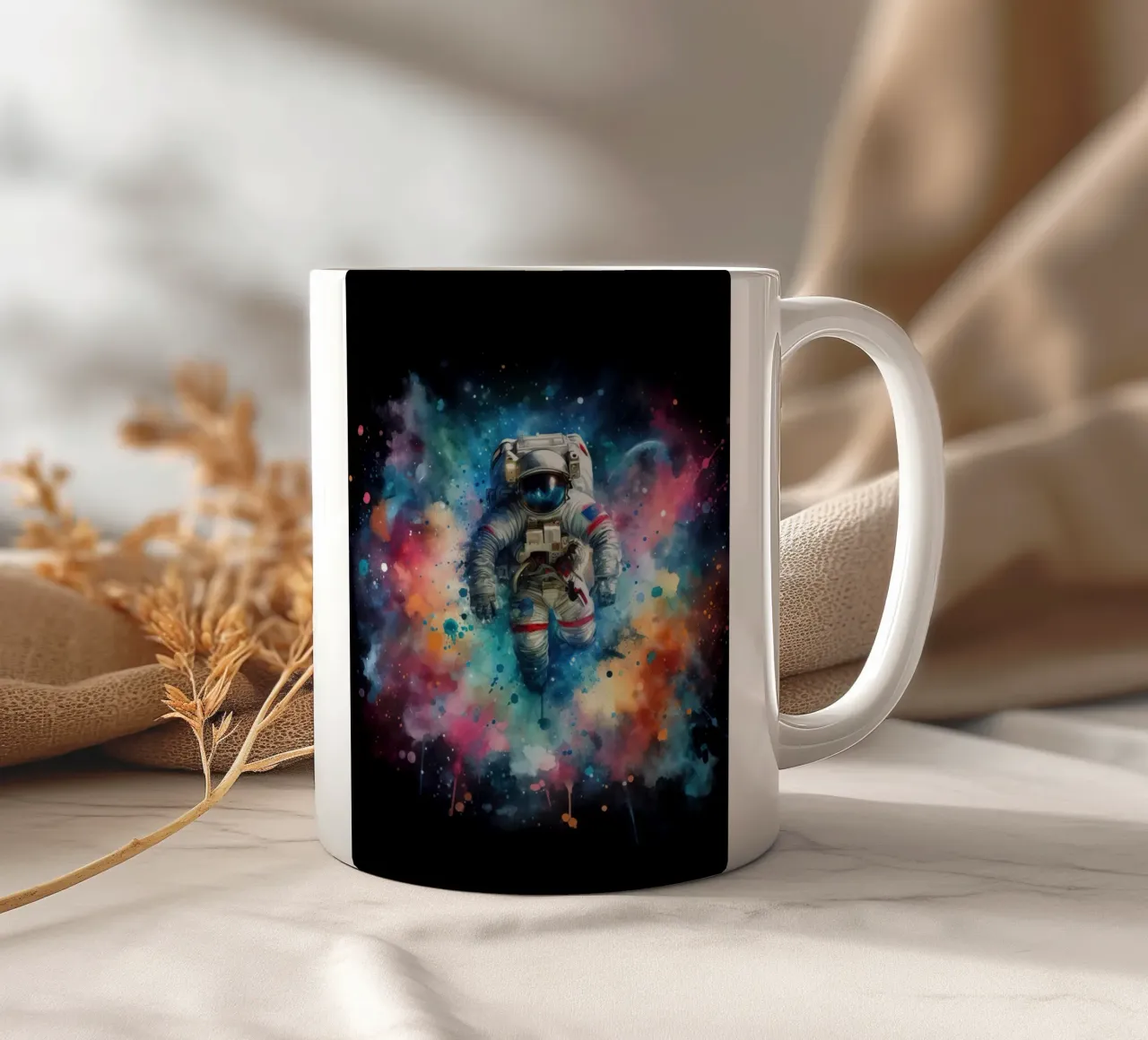 Astronauta in acquerello tazza in ceramica da ARTVI-SHOP