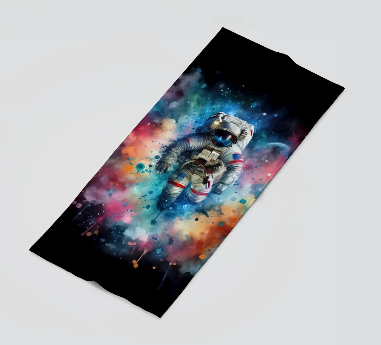 Astronauta in acquerello telo mare da ARTVI-SHOP