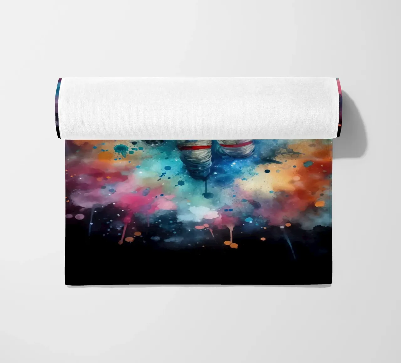Astronauta in acquerello telo mare da ARTVI-SHOP