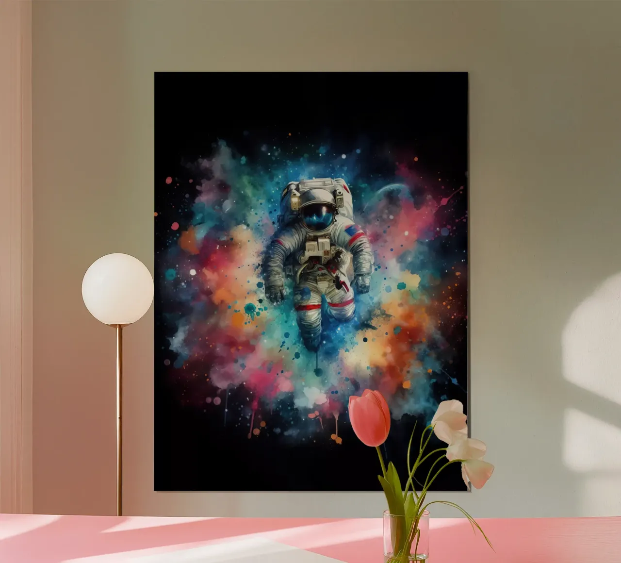 Astronauta in acquerello carta hahnemühle da ARTVI-SHOP