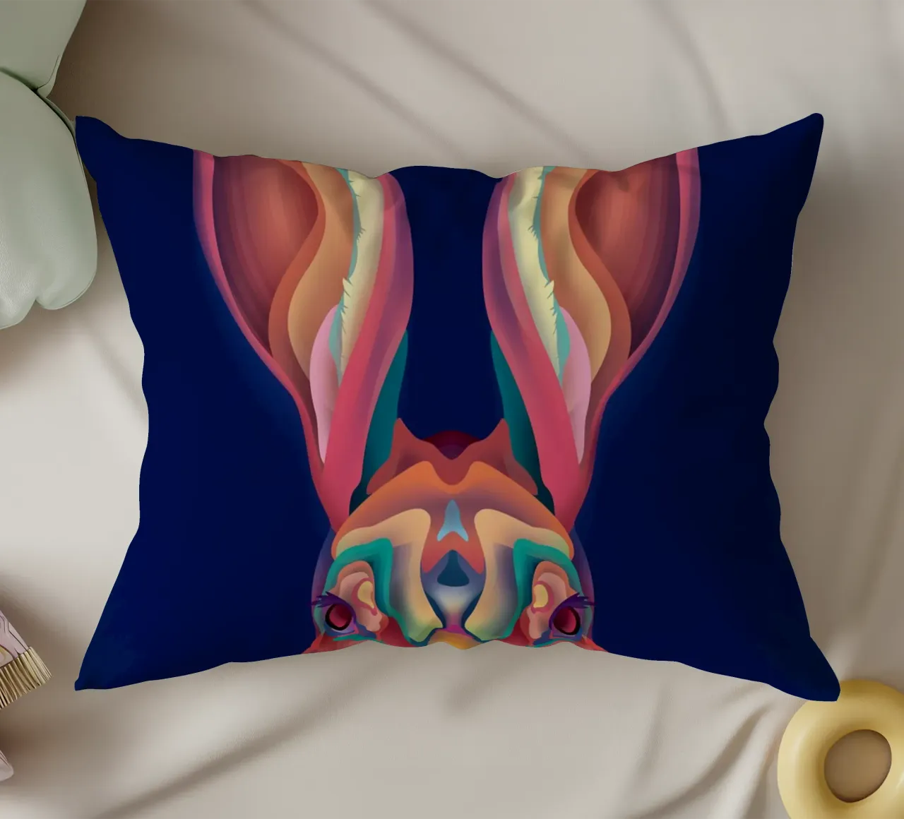 Coniglio dello zodiaco cuscino da Artascy Art