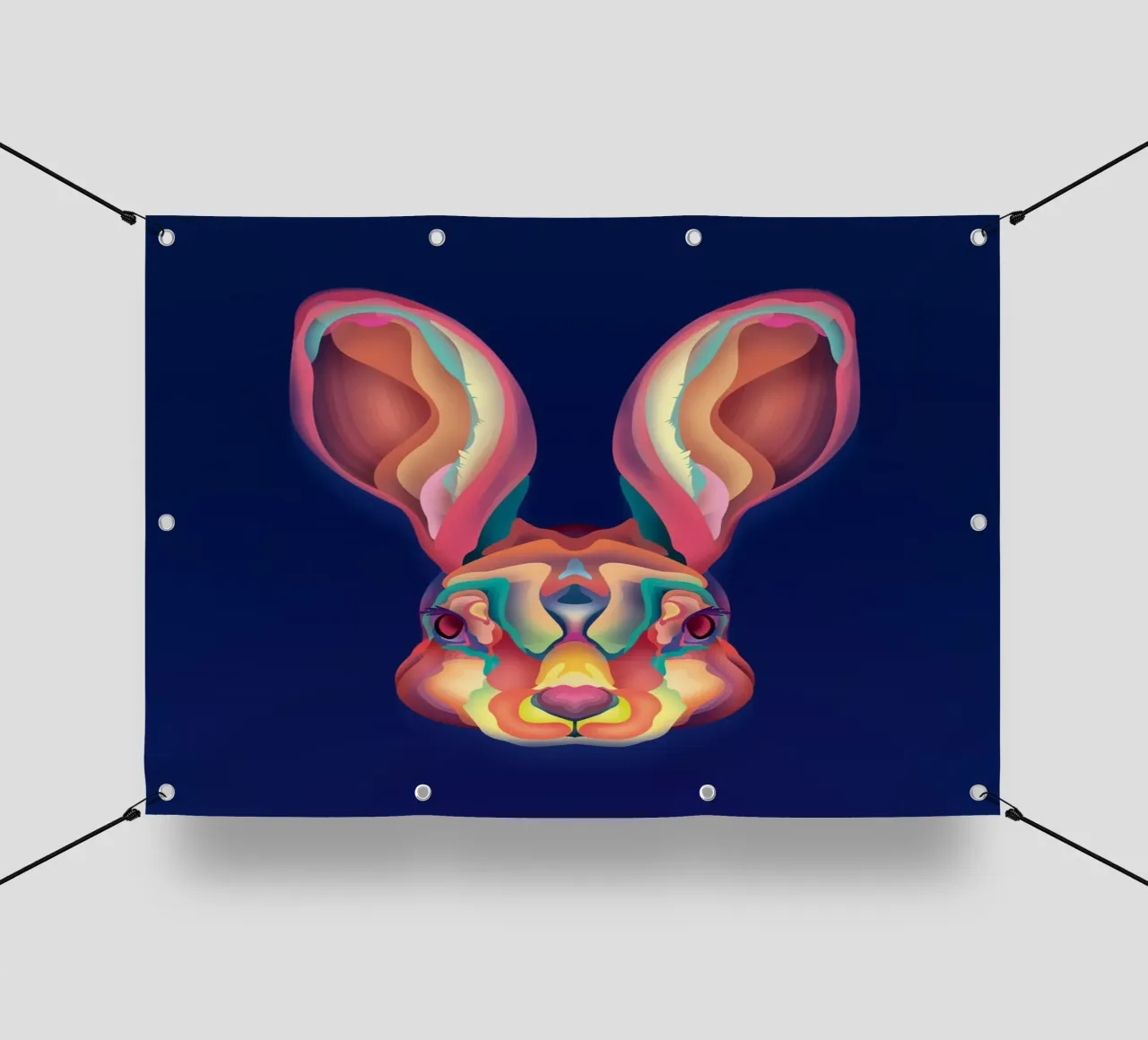 Coniglio dello zodiaco telo in pvc da Artascy Art