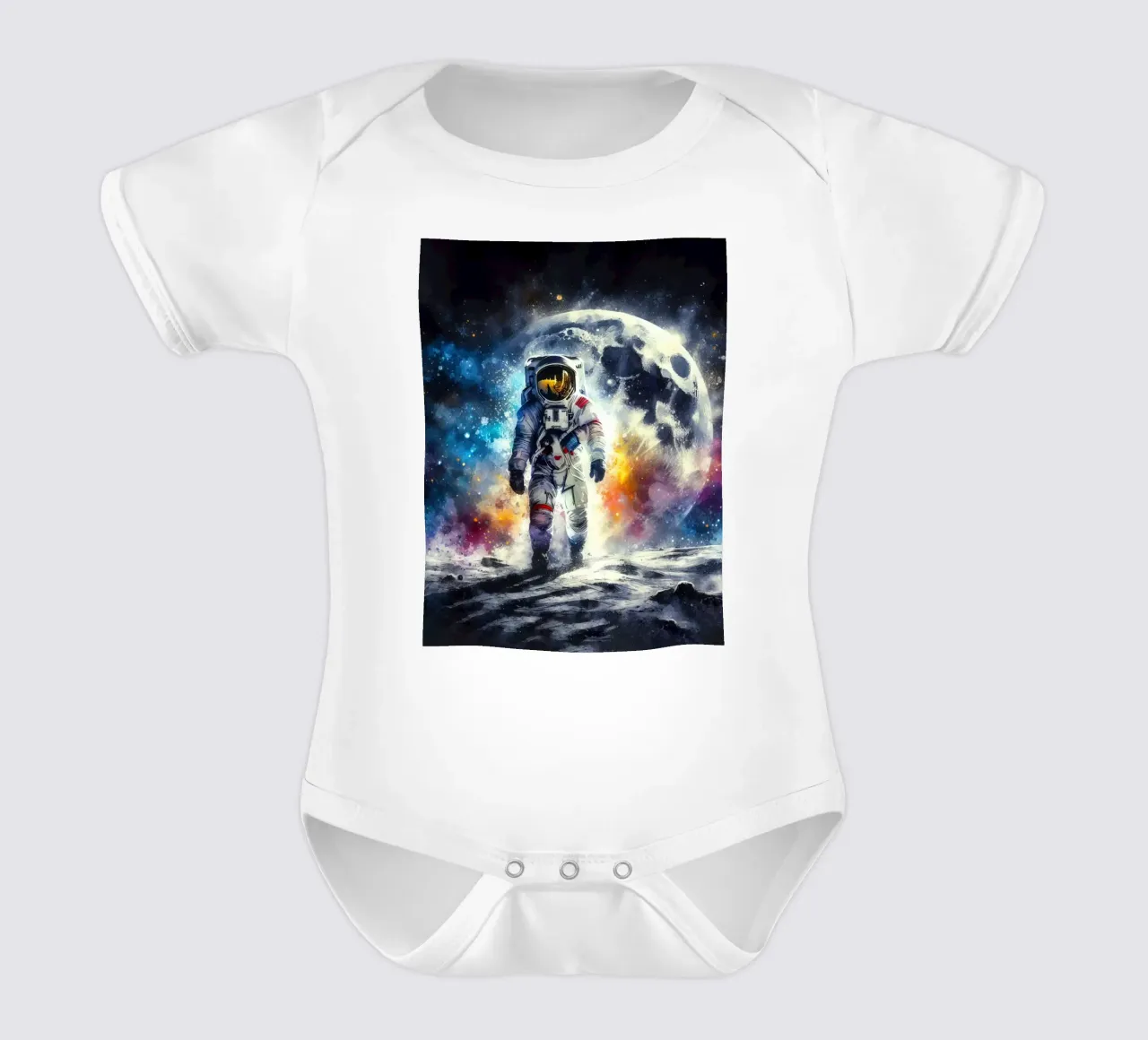 Astronauta in acquerello body neonato maniche corte da ARTVI-SHOP