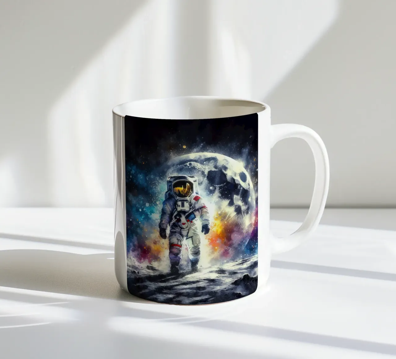 Astronauta in acquerello tazza in ceramica da ARTVI-SHOP