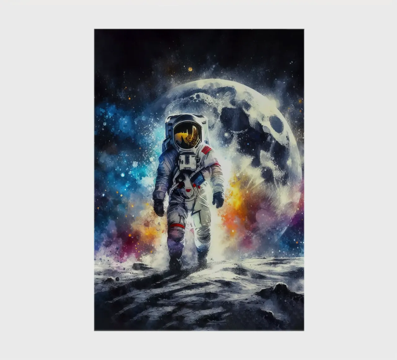 Astronaut in watercolor notebook by 🎁 ARTVI-SHOP