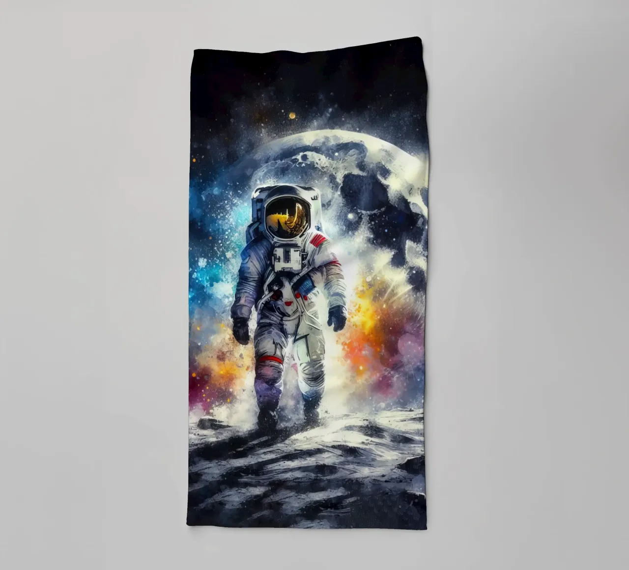 Astronauta in acquerello asciugamano da bagno da ARTVI-SHOP