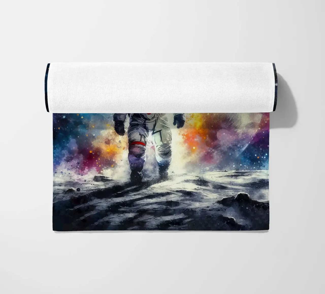 Astronauta in acquerello telo mare da ARTVI-SHOP