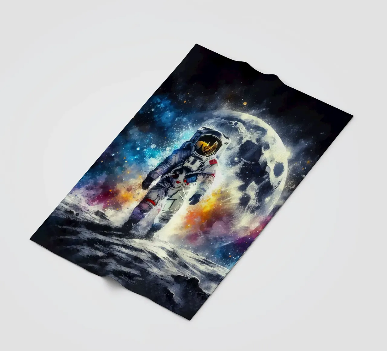 Astronauta in acquerello coperta in pile da ARTVI-SHOP