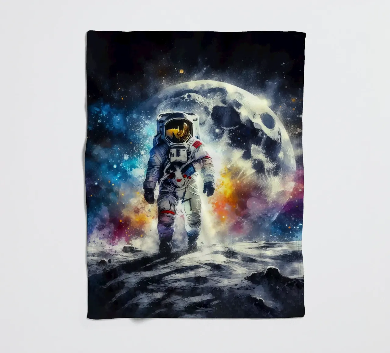 Astronauta in acquerello coperta in pile da ARTVI-SHOP