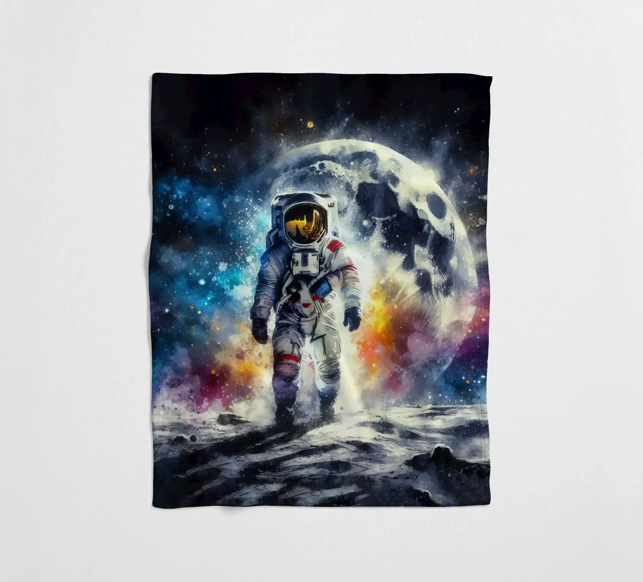 Astronauta in acquerello coperta in pile da ARTVI-SHOP