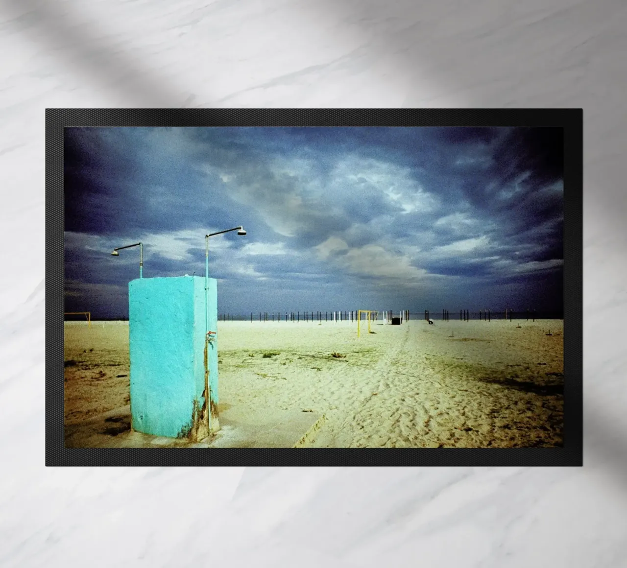 Shower doormat by BLAEK Design Studio