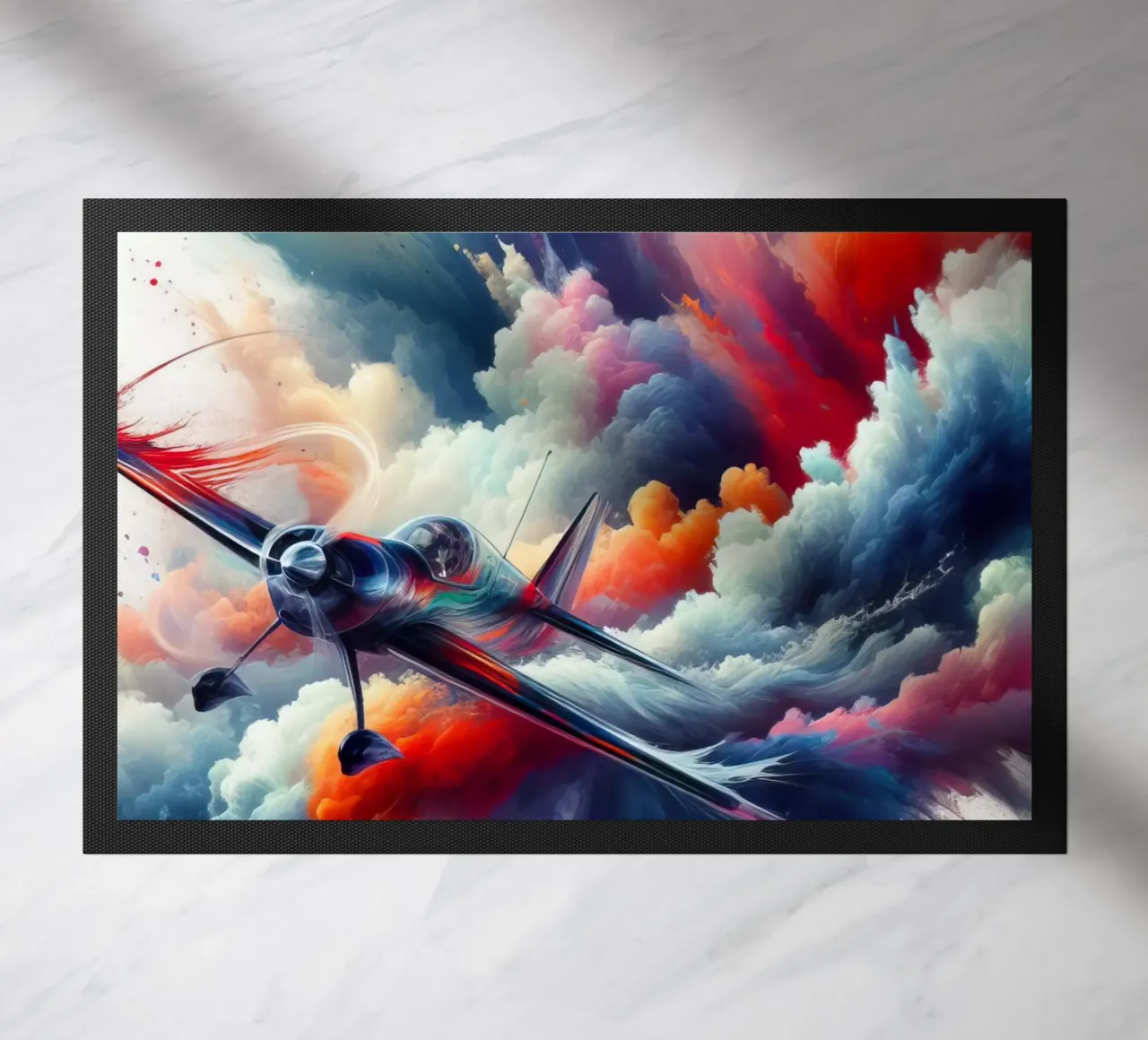 acrobatic plane doormat by 🎁 NOBELART