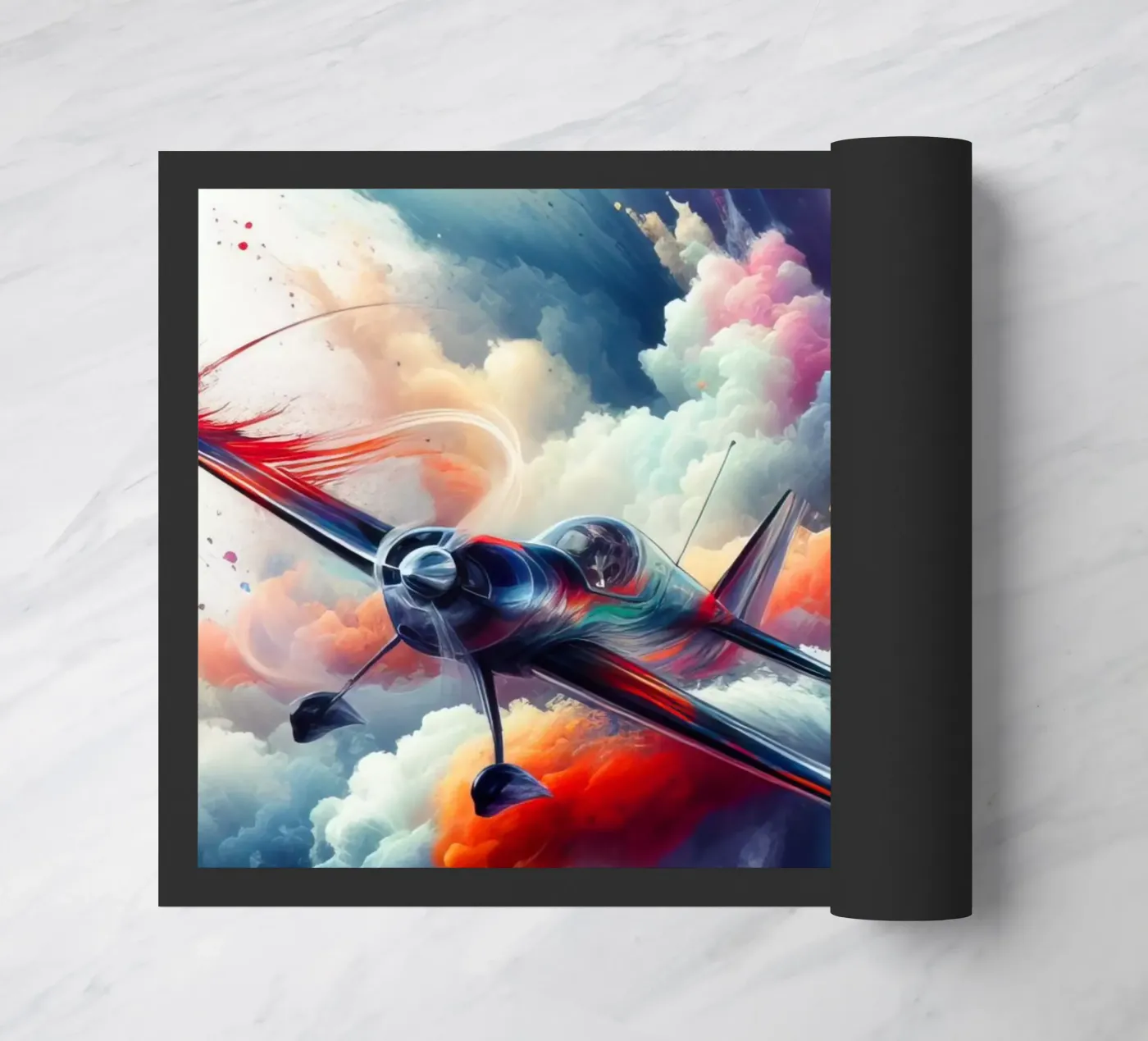 acrobatic plane doormat by 🎁 NOBELART