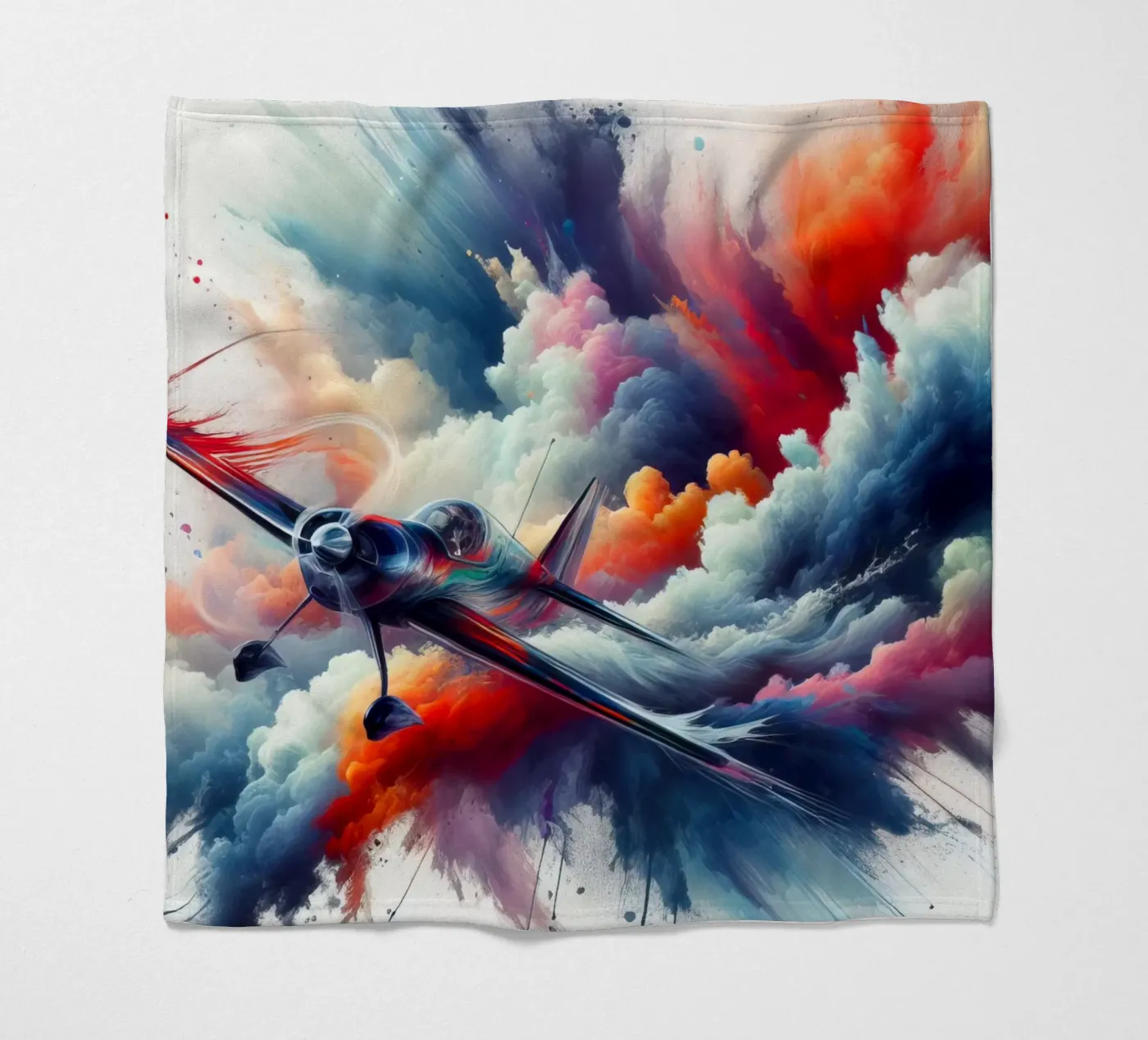 acrobatic plane Fleecedecke von 🎁 NOBELART