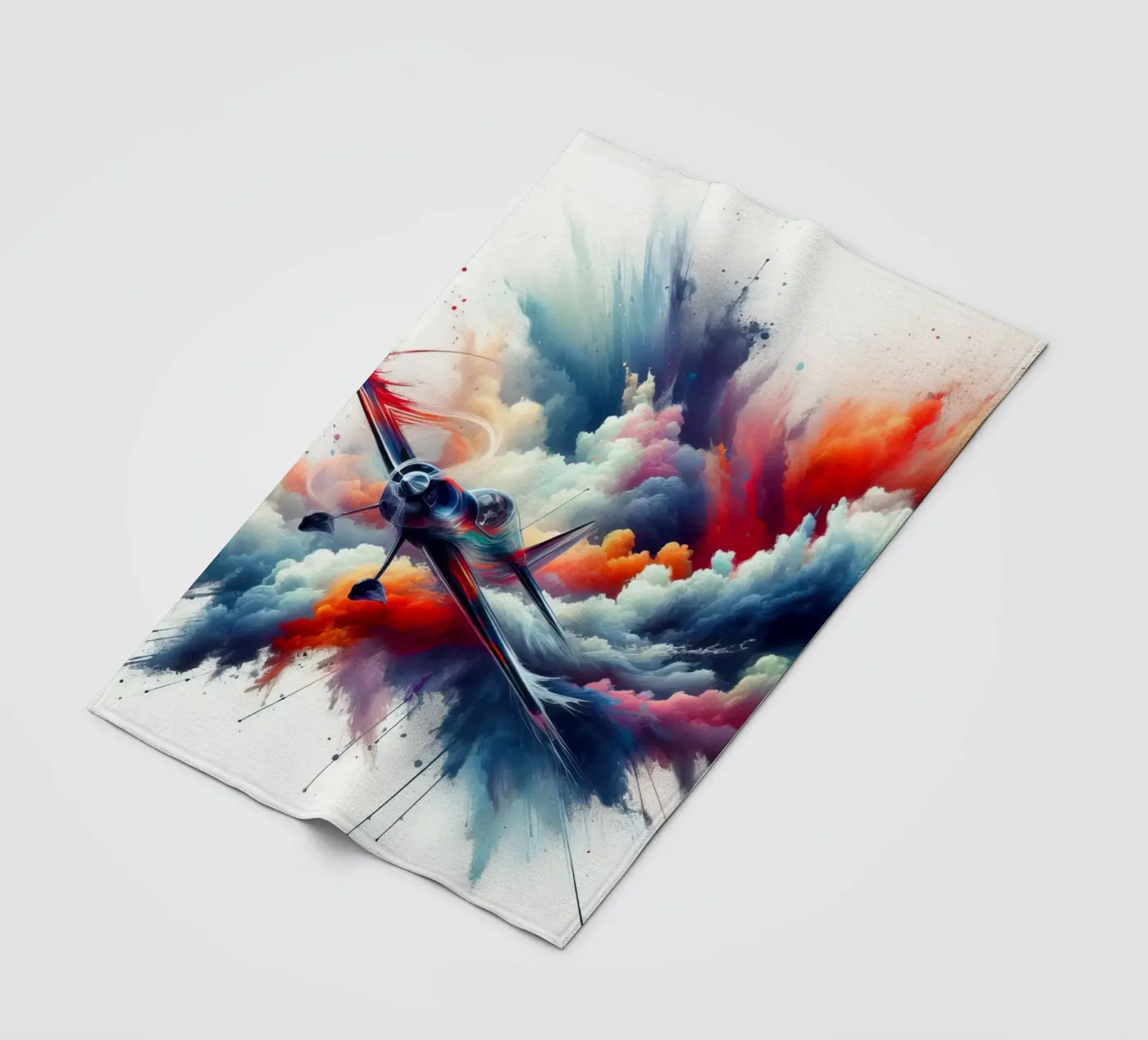 acrobatic plane Fleecedecke von 🎁 NOBELART