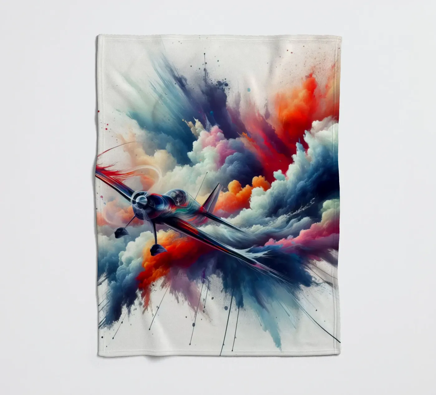 acrobatic plane Fleecedecke von 🎁 NOBELART