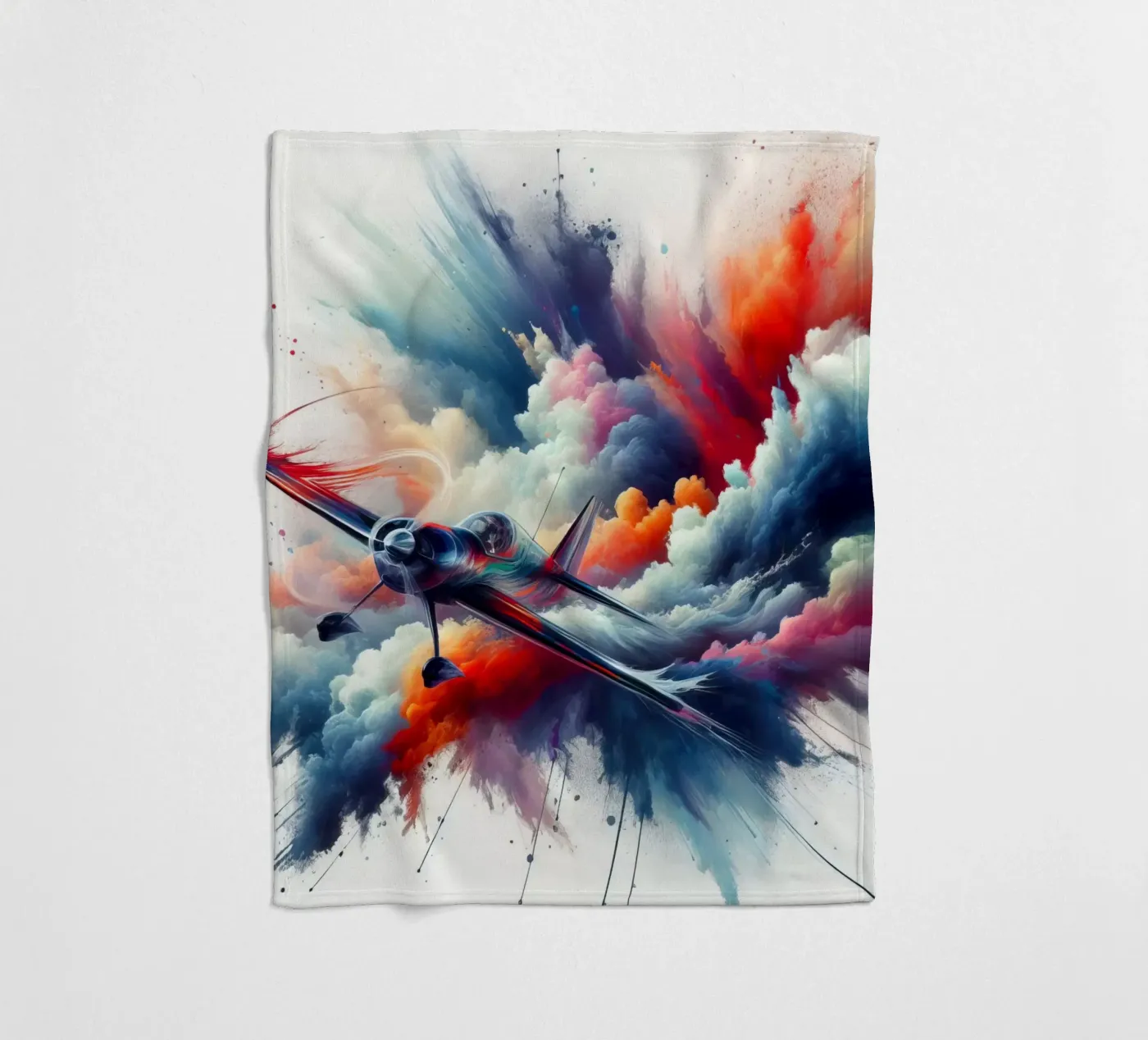 acrobatic plane Fleecedecke von 🎁 NOBELART