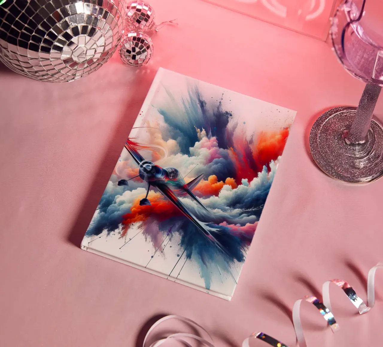 acrobatic plane notebook by ARTVI-SHOP