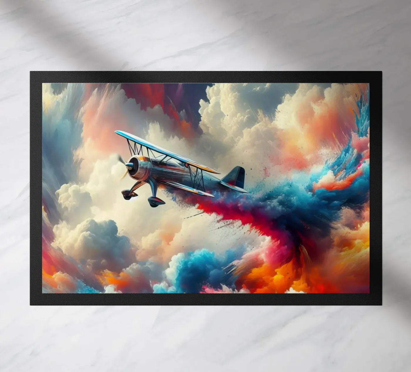 acrobatic plane doormat by 🎁 NOBELART