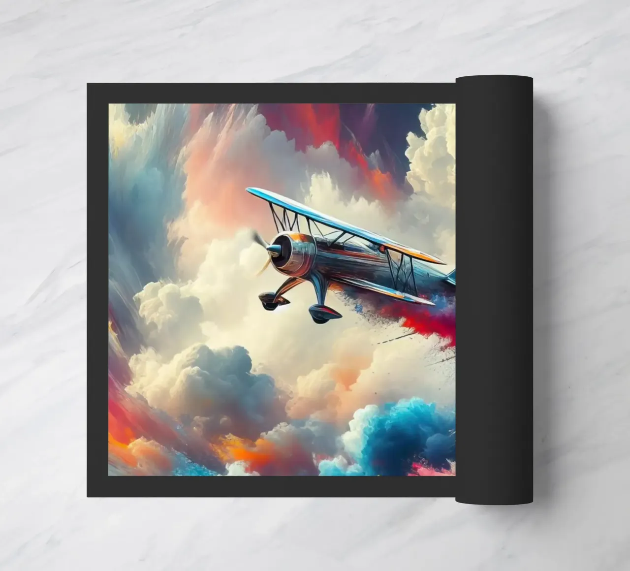 acrobatic plane doormat by 🎁 NOBELART