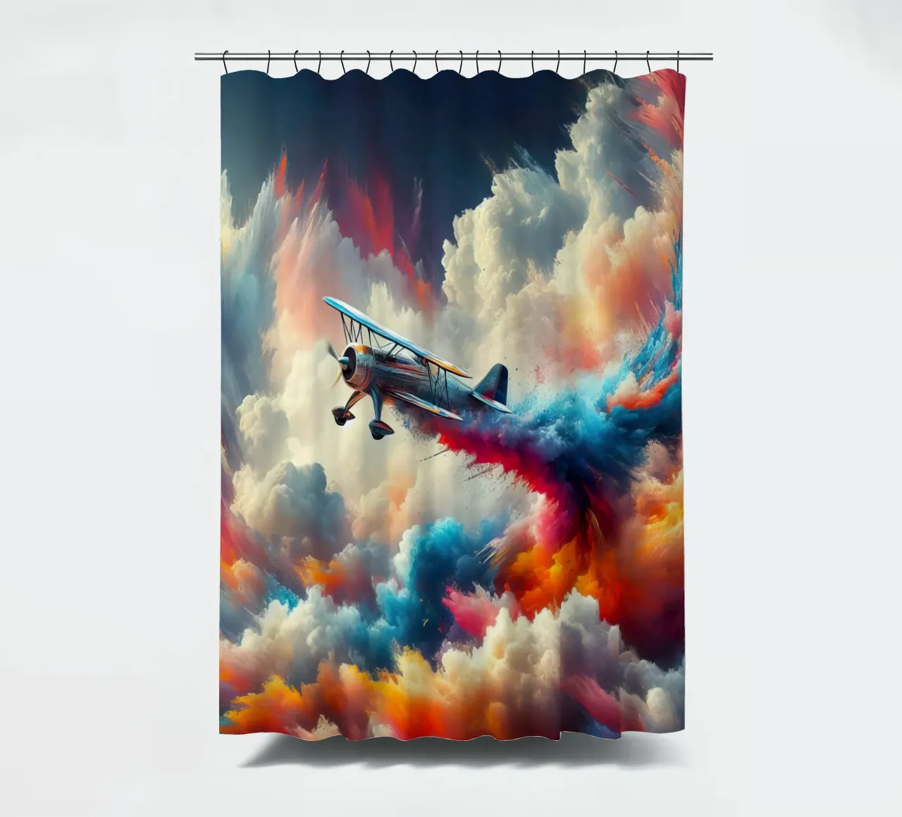 Akrobatikflugzeug Duschvorhang von 🎁 ARTVI-SHOP
