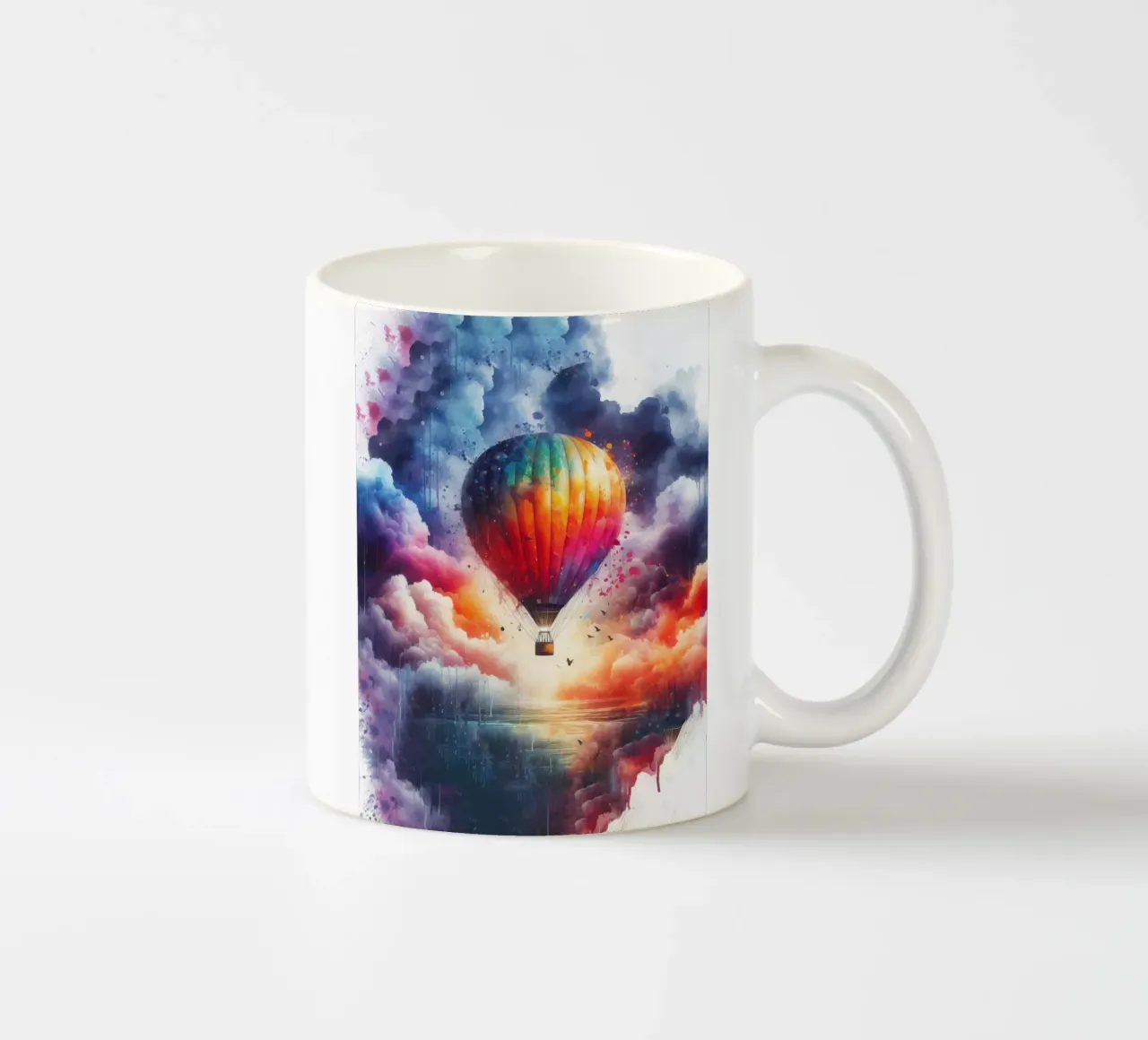 Mongolfiera ad acquerello tazza in ceramica da ARTVI-SHOP