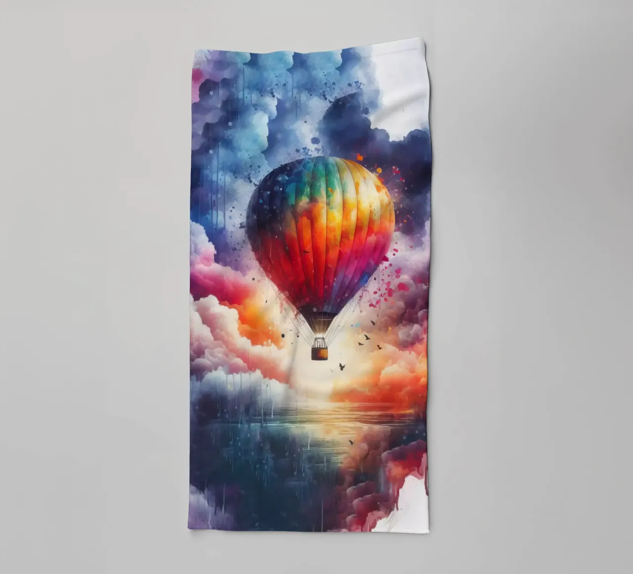 Mongolfiera ad acquerello asciugamano da bagno da 🎁 ARTVI-SHOP