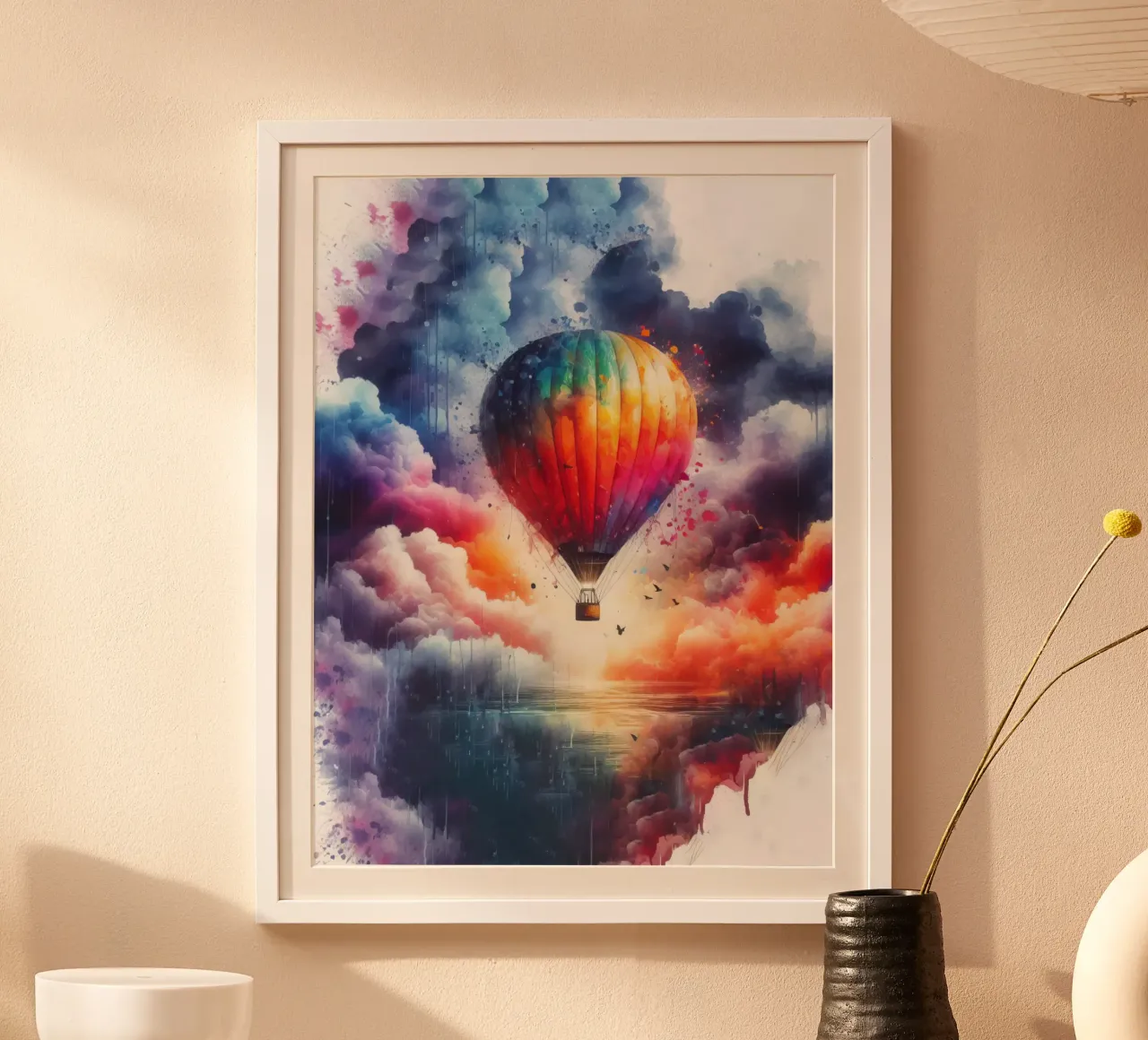 Mongolfiera ad acquerello carta hahnemühle da 🎁 ARTVI-SHOP