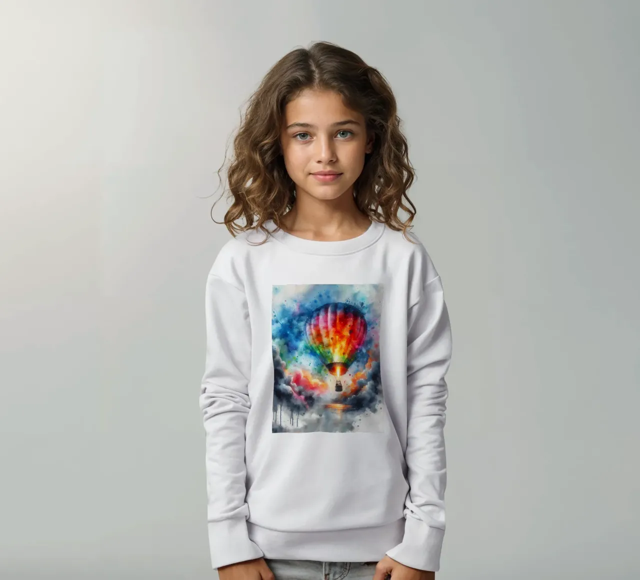 Mongolfiera ad acquerello felpa bambino da 🎁 ARTVI-SHOP