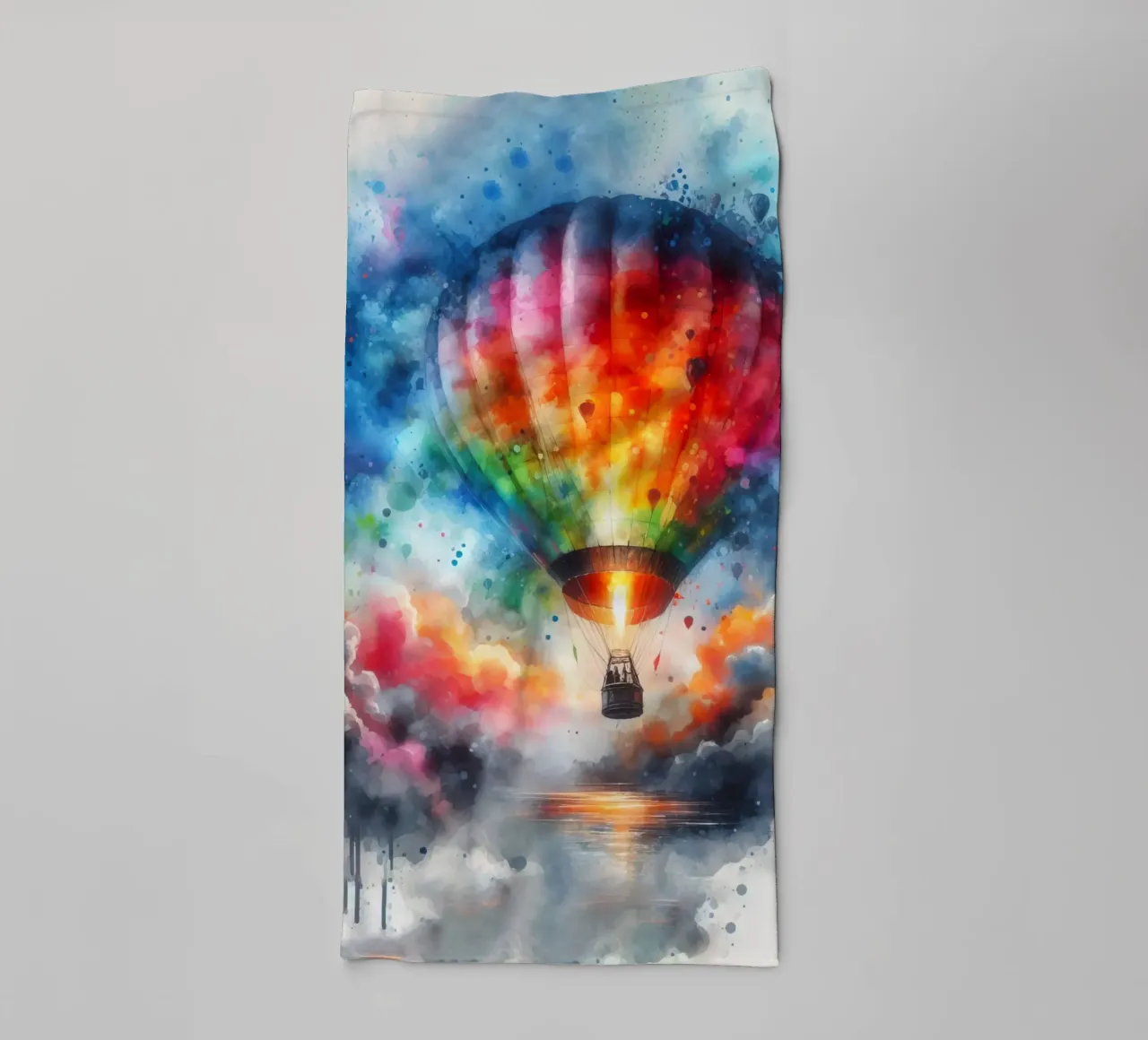 Mongolfiera ad acquerello asciugamano da bagno da 🎁 ARTVI-SHOP