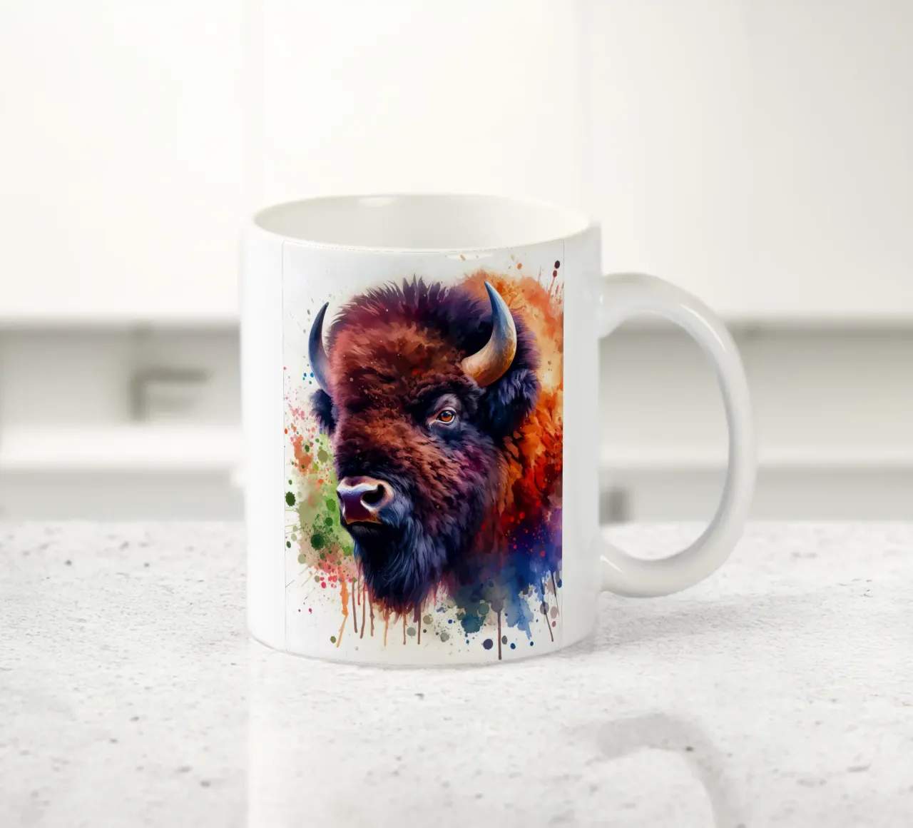 American buffalo ceramic mug by 🎁 ARTVI-SHOP