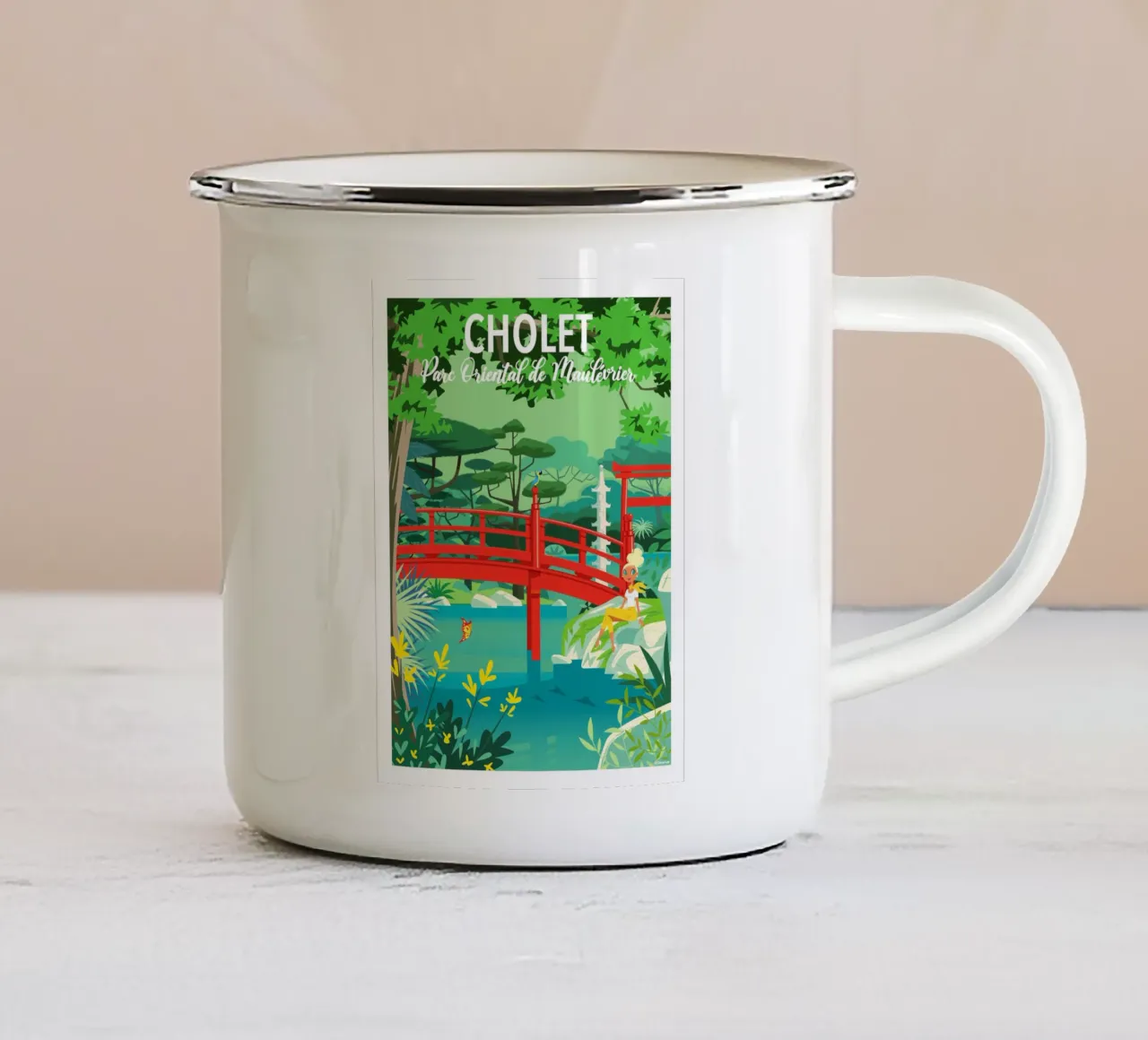 Cholet tazza in smalto da Raphaël Delerue