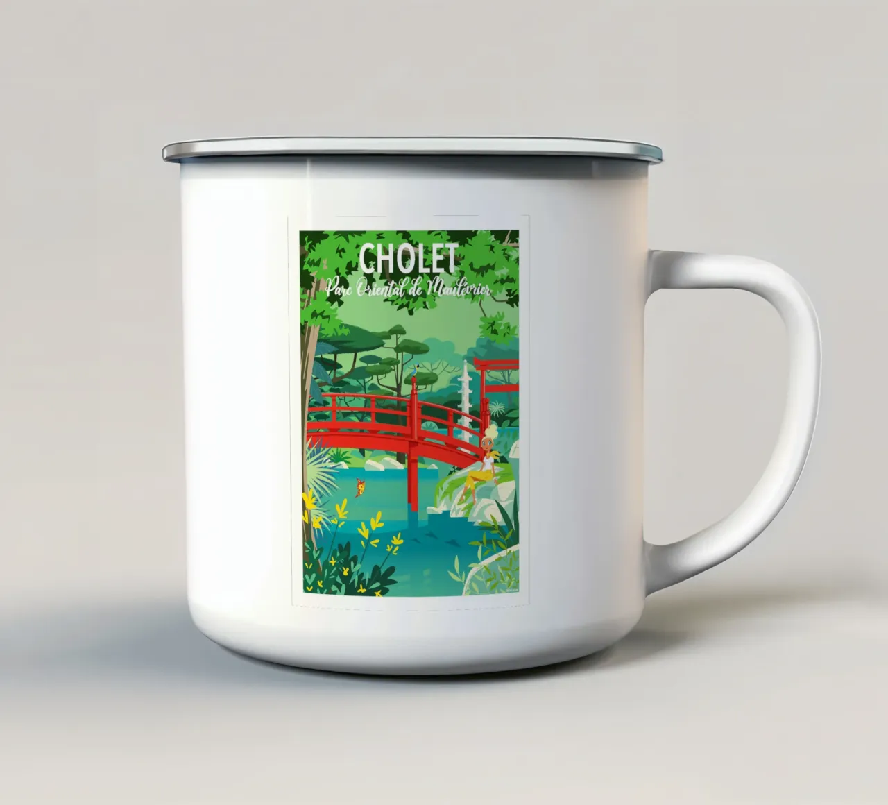Cholet tazza in smalto da Raphaël Delerue