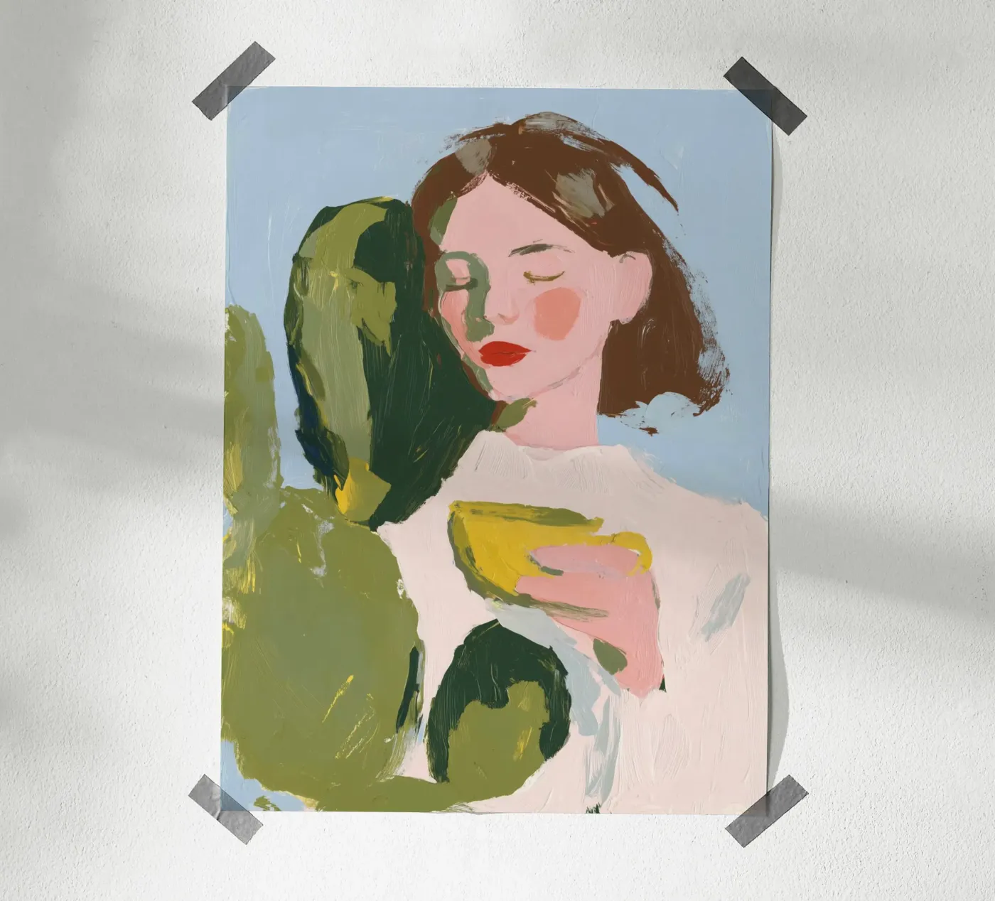 Donna con cactus poster da Studio Remiér