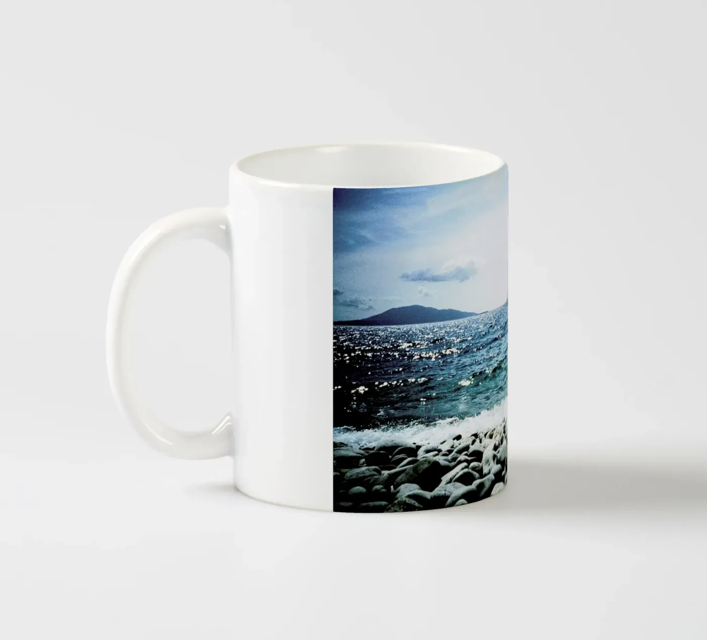Wavy ceramic mug by BLAEK Design Studio