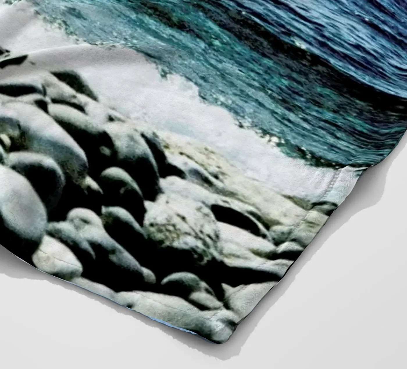 Wavy fleece blanket by BLAEK Design Studio