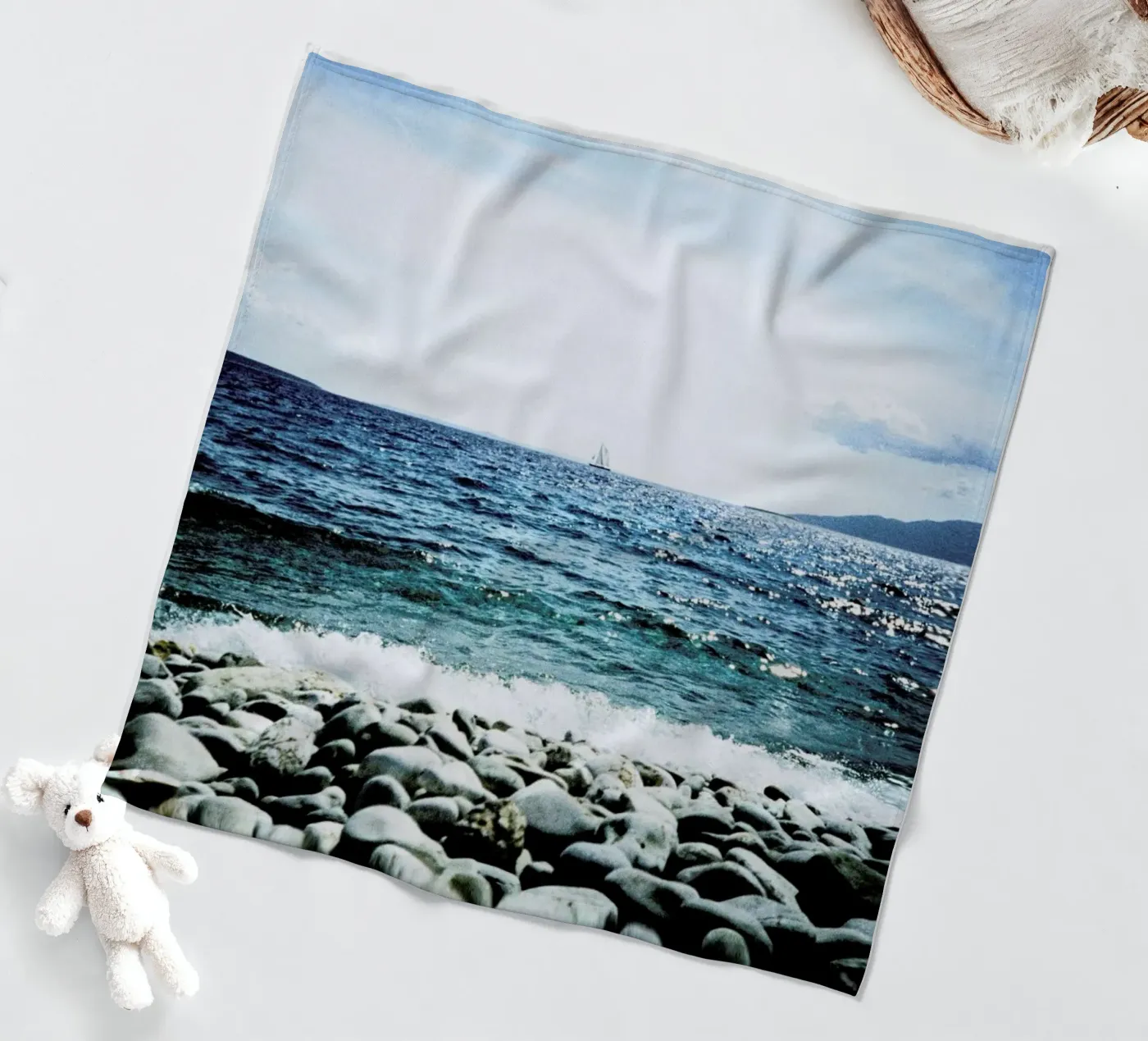 Wavy fleece blanket by BLAEK Design Studio
