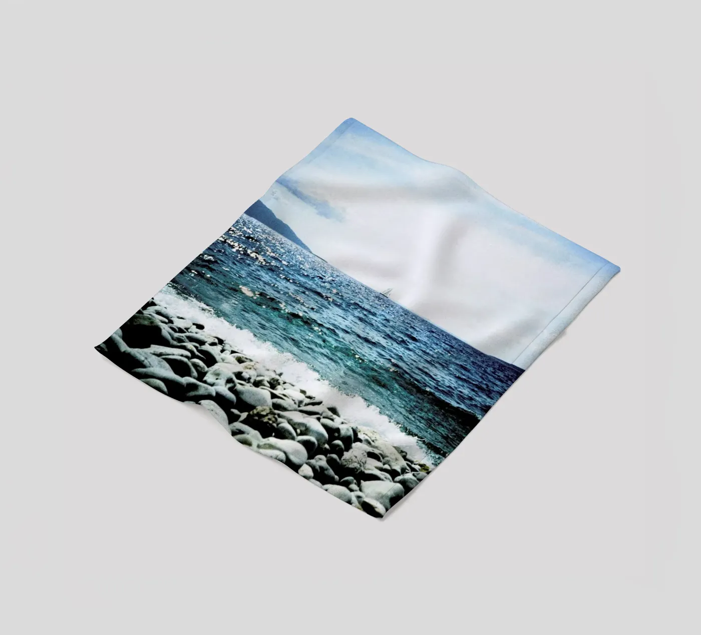 Wavy fleece blanket by BLAEK Design Studio