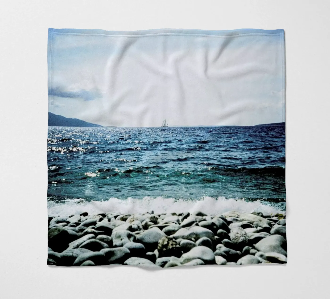 Wavy fleece blanket by BLAEK Design Studio