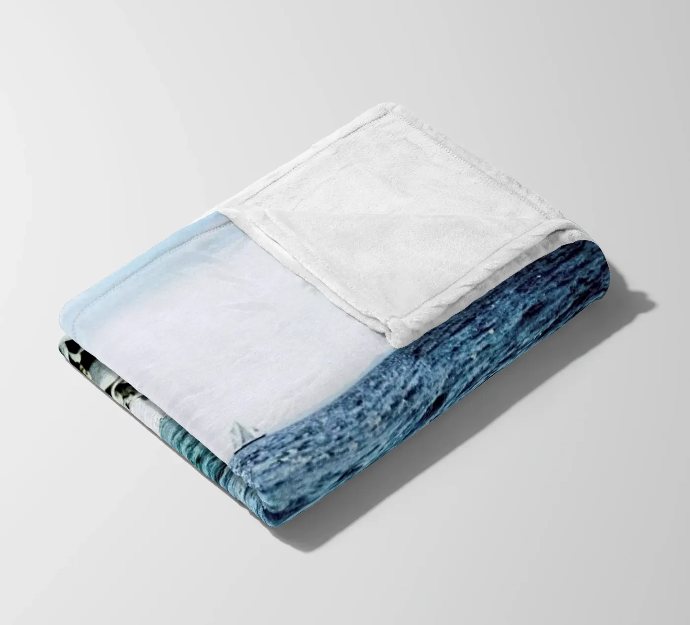 Wavy fleece blanket by BLAEK Design Studio