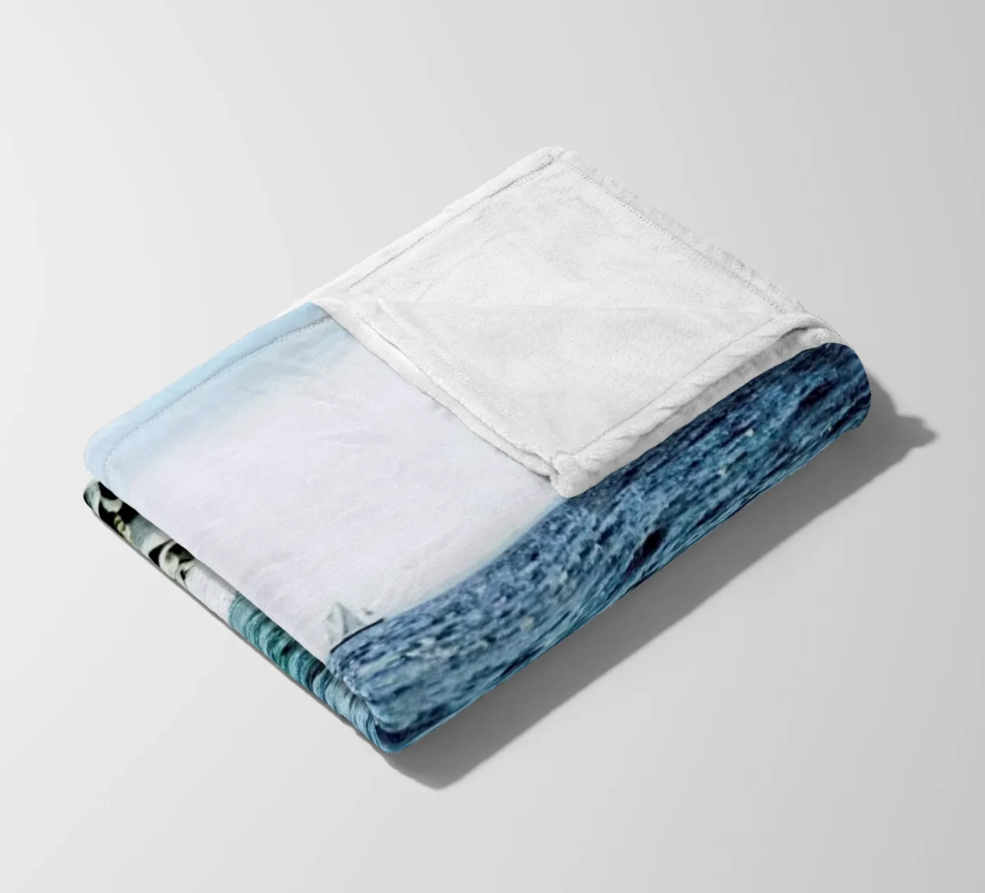 Wavy fleece blanket by BLAEK Design Studio