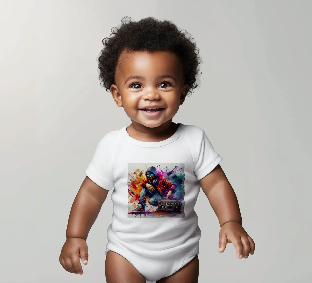 junger Rapper Kurzarm Babybody von 🎁 ARTVI-SHOP